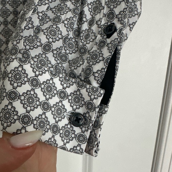 Express Black and White Casual Button Down Shirt - Picture 5 of 8